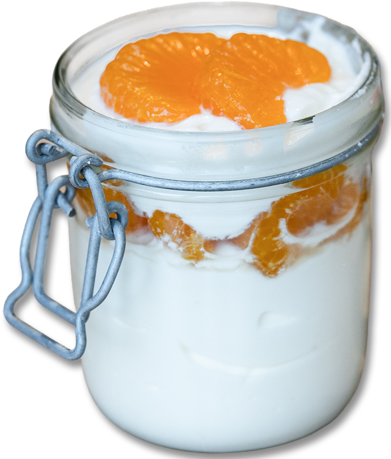 Joghurt-Mandarine-Becher